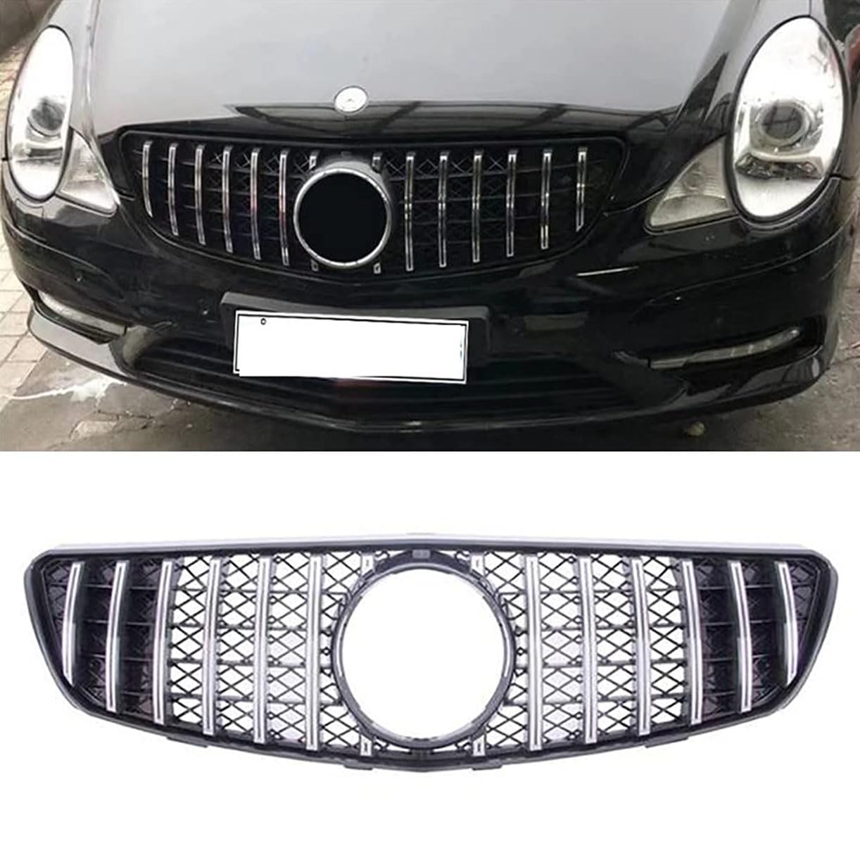 ghuitylk Auto Front Niere Kühler, Double Slats Grill, für Mercedes-Benz R Class W251 R300L R320 R350 R400 R500L 2007-2010 von ghuitylk