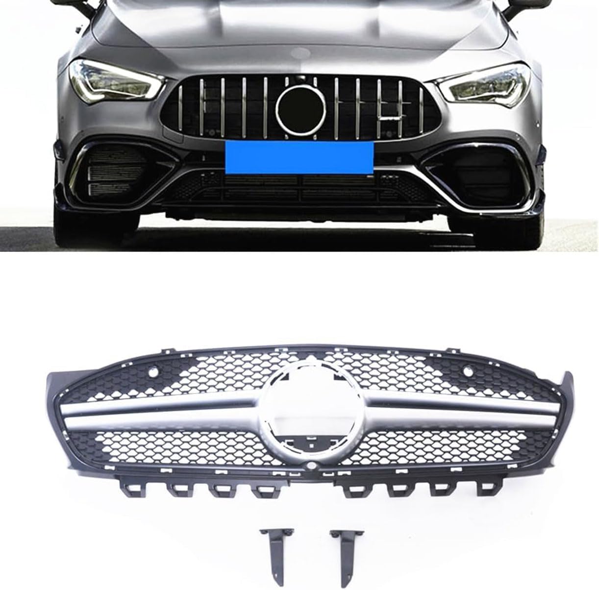 ghuitylk Auto Front Niere Kühler, Double Slats Grill, für Mercedes-Benz W118 CLA AMG 2019-2020 von ghuitylk