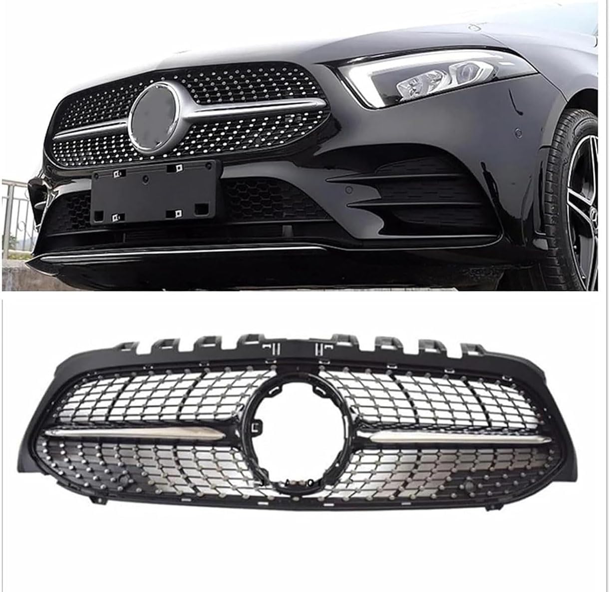 ghuitylk Auto Front Niere Kühler, Double Slats Grill, für Mercedes-Benz W177 Clase A A180 A200 A250 2019-2022 von ghuitylk