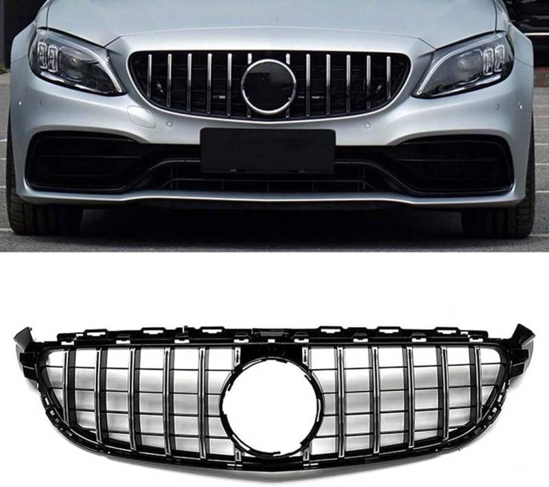 ghuitylk Auto Front Niere Kühler, Double Slats Grill, für Mercedes-Benz W205 C63 C63S AMG 2015-2018 von ghuitylk