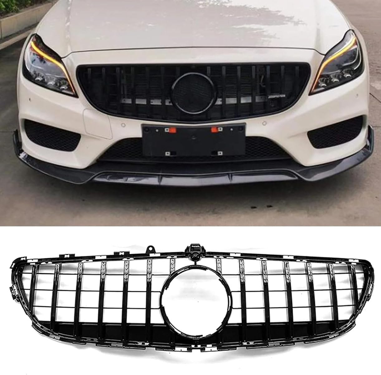 ghuitylk Auto Front Niere Kühler, Double Slats Grill, für Mercedes-Benz W218 CLS Class 2015-2018 von ghuitylk