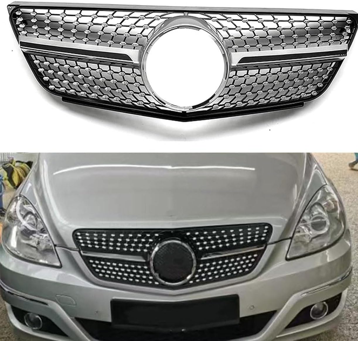 ghuitylk Auto Front Niere Kühler, Double Slats Grill, für Mercedes-Benz W245 B Class B160 B180 B200 2008-2011 von ghuitylk