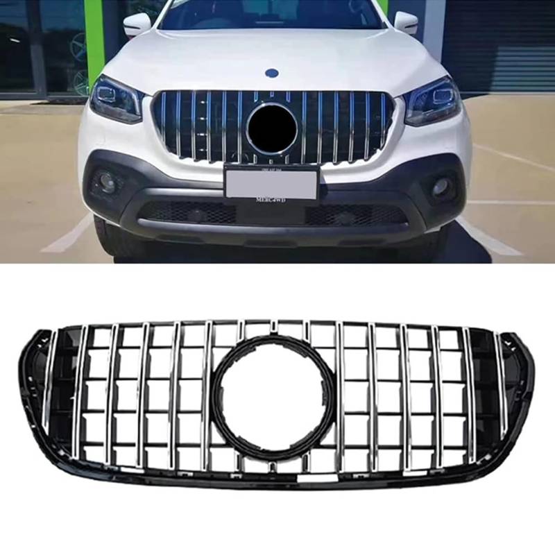 ghuitylk Auto Front Niere Kühler, Double Slats Grill, für Mercedes-Benz X Class W470 2018 2019 2020 2021 von ghuitylk