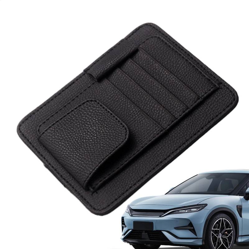 Auto Sonne Visor Organisator, Auto Sun Visor Dokument Halter | Auto -Sonnenbrille Halter - Mikrofaser -Leder -Rechnungen Brieftaschenorganisator für Visor, Handschuhbox oder Konsole von gifyym