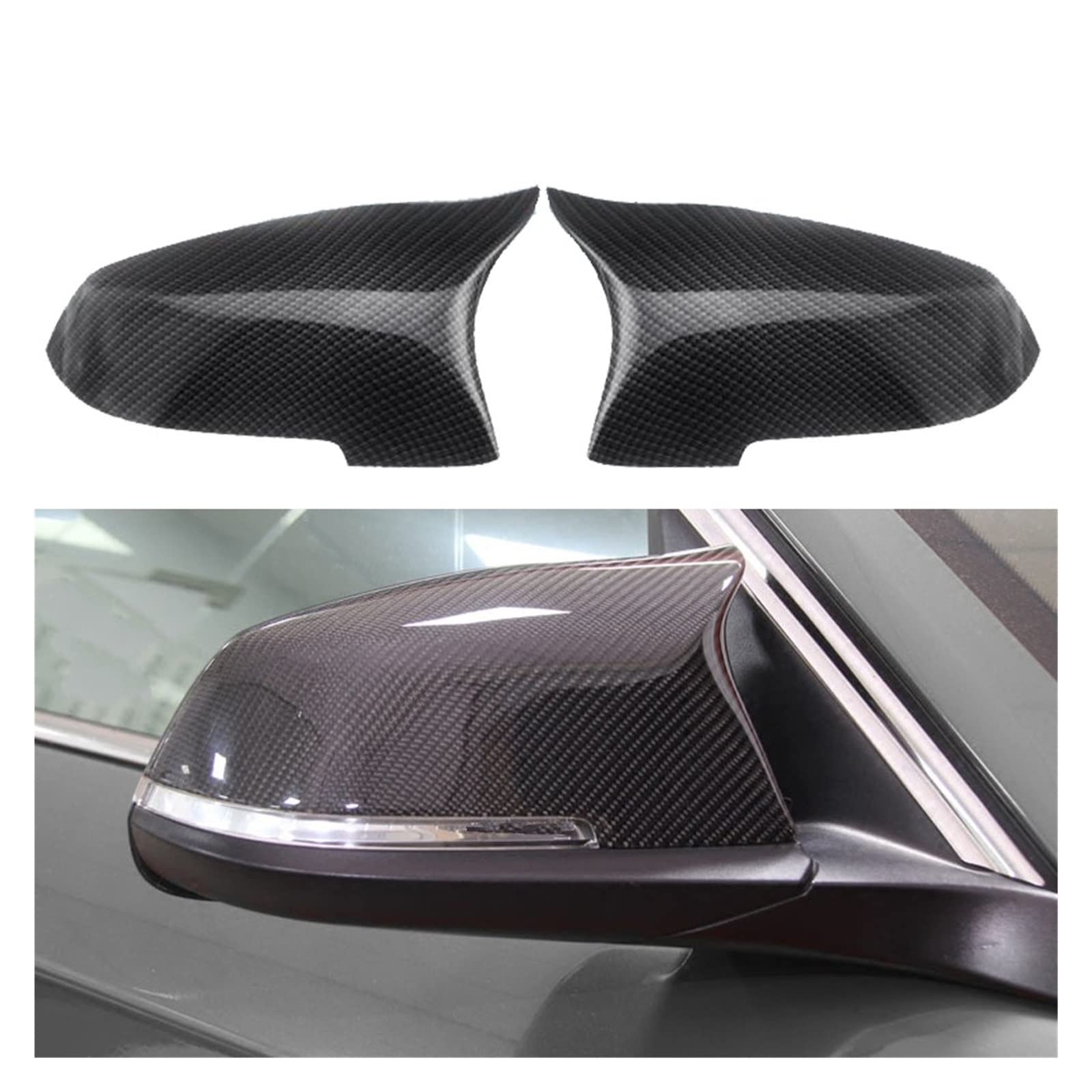 Außenspiegelkappe Carbon Side Rückspiegel Abdeckung Kappe Für BMW 5 6 7 Serie F10 F11 F18 Für GT 5GT F07 F06 F12 F13 Für LCL F01 F02 Seitenspiegel Abdeckkappen (Farbe : Kohlefaser) von gming