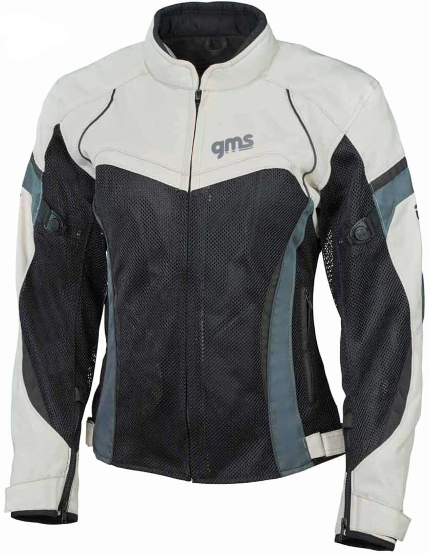 gms Tara Mesh Damen Motorrad Textiljacke, sand/schwarz, XL von gms