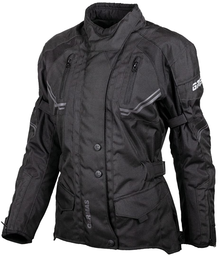 gms Taylor Damen Motorrad Textiljacke, schwarz, 10XL von gms