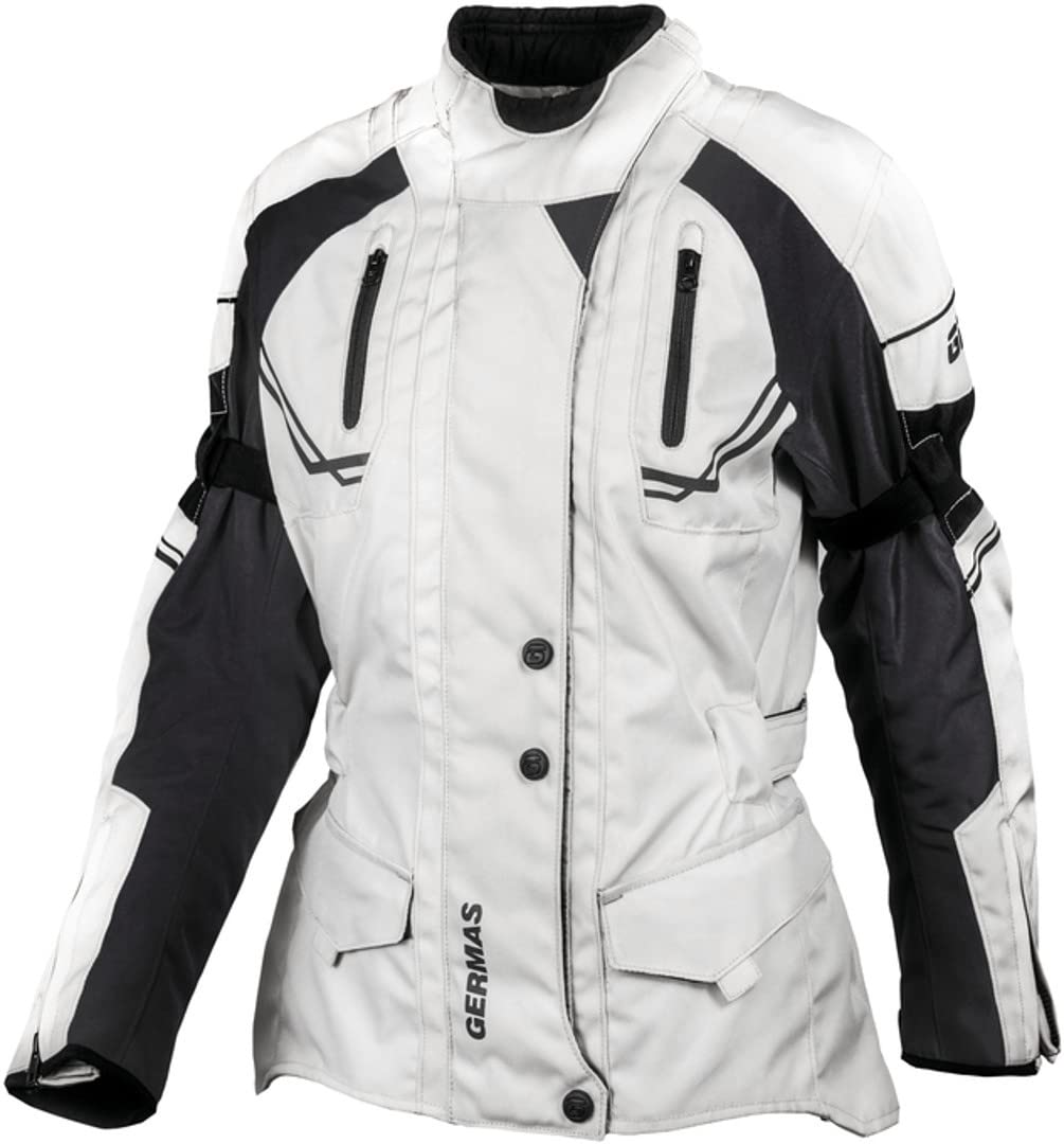 gms Taylor Damen Motorrad Textiljacke, schwarz/beige, 10XL von gms