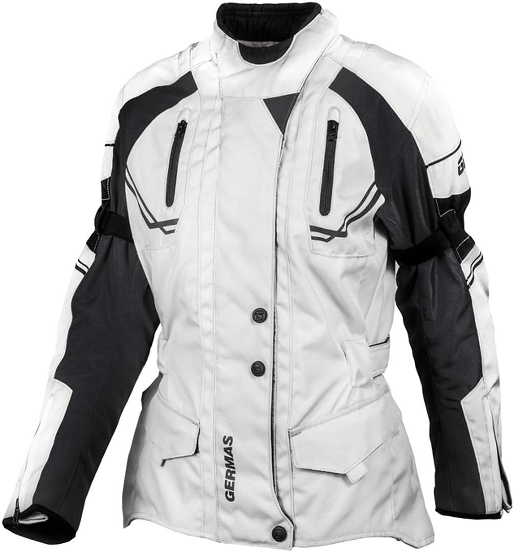 gms Taylor Damen Motorrad Textiljacke, schwarz/beige, 4XL von gms