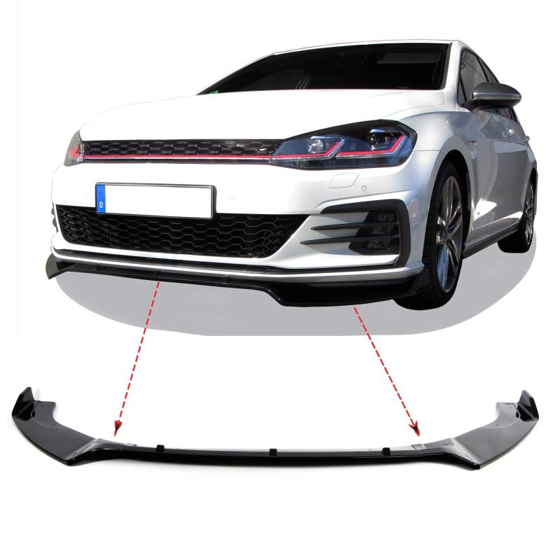 Für VW Golf 7 GTI Front Spoiler Lippe Frontlippe Frontansatz Frontansatz Schwarz von goingfast