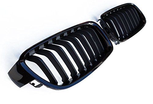 Kühler- Sport- Front- Rippen- Grill Schwarz Glanz Eintragungsfrei Set von goingfast