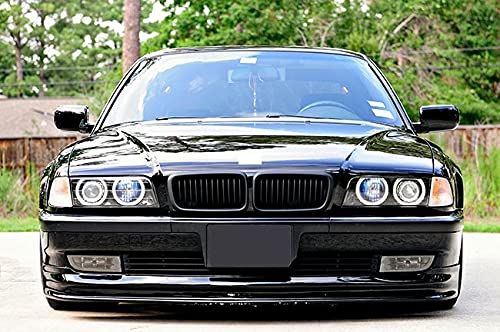 Kühler- Sport- Front- Rippen- Grill Schwarz Matt Eintragungsfrei Set Passend für BMW E38 7er Limousine 94-01 von goingfast