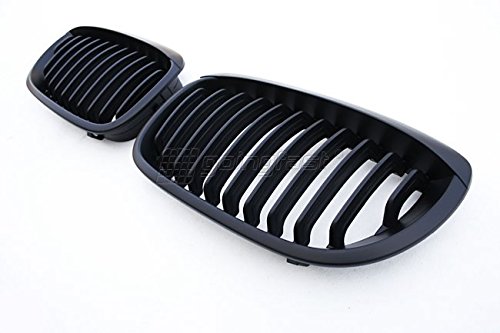 Kühler- Sport- Front- Rippen- Grill Schwarz Matt Eintragungsfrei Set Passend für BMW E46 Coupe Cabrio 02-05 von goingfast