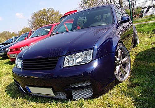 Kühler- Sport- Front- Rippen- Grill ohne Emblem Schwarz Eintragungsfrei von goingfast