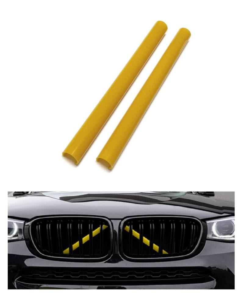 Passend für BMW G01 G02 G05 G06 G07 G30 G38 G32 Front Grill V Streben Zierleisten Streifen Gelb von goingfast