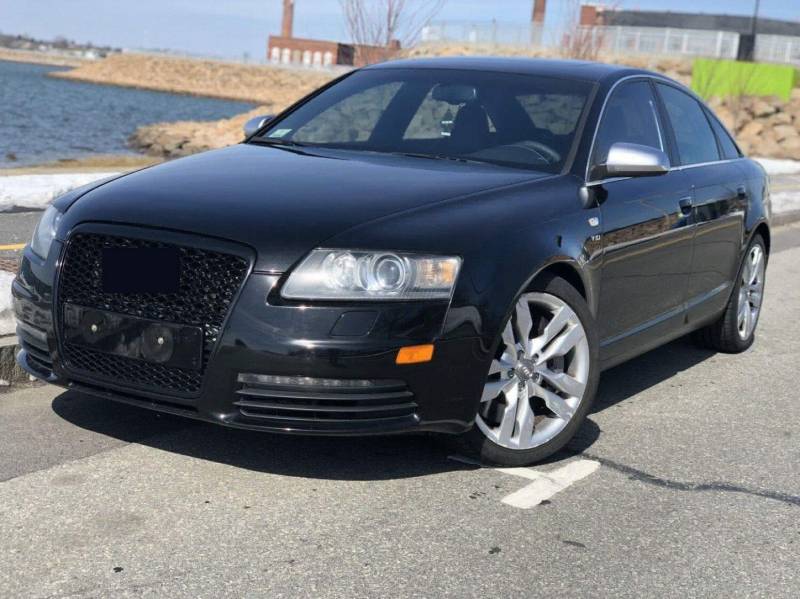 Waben- Gitter- Kühler- Sport- Front- Rippen- Grill ohne Emblem Schwarz Eintragungsfrei Passend für Audi A6 4F Vor-Facelift 05-08 von goingfast