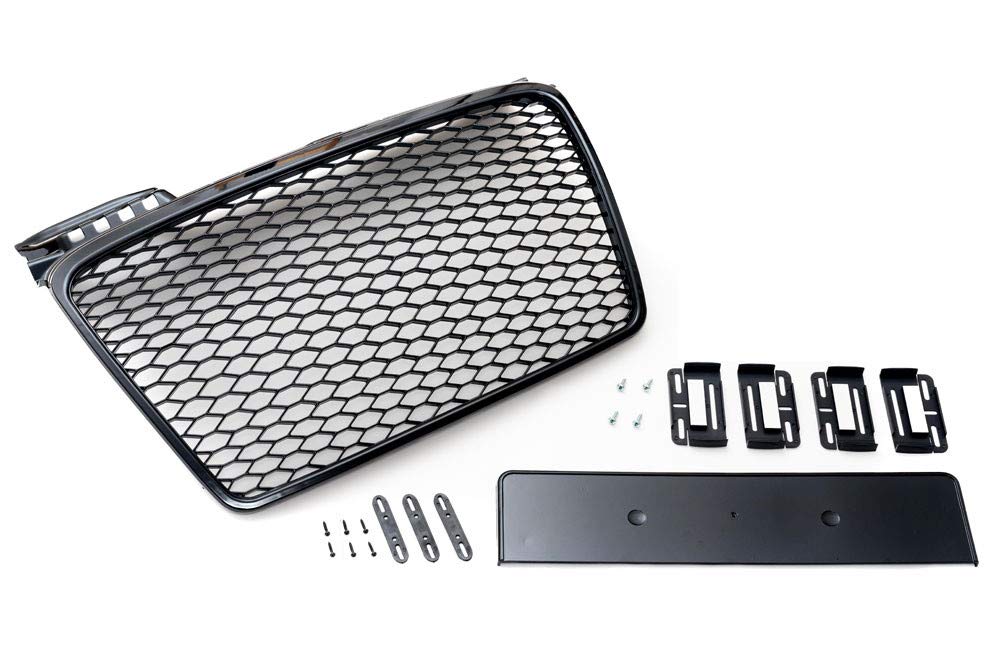 Passend für Audi A4 B7 04-09 Waben Grill Kühlergrill Front Grill Schwarz von goingfast