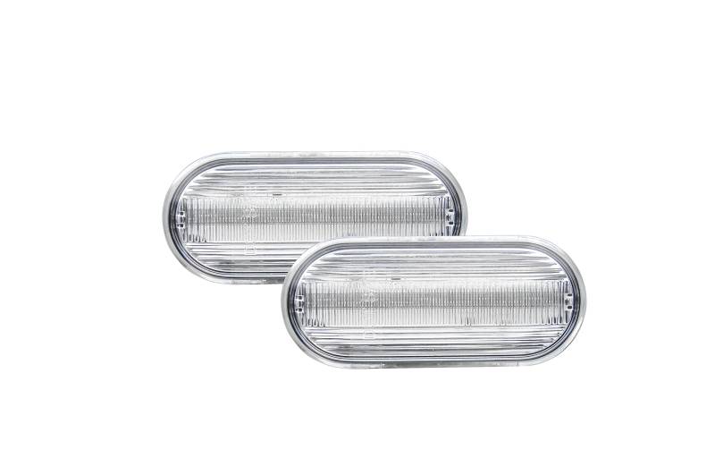 LED Seitenblinker Weiß Oval Links+Rechts Set Eintragungsfrei von goingfast