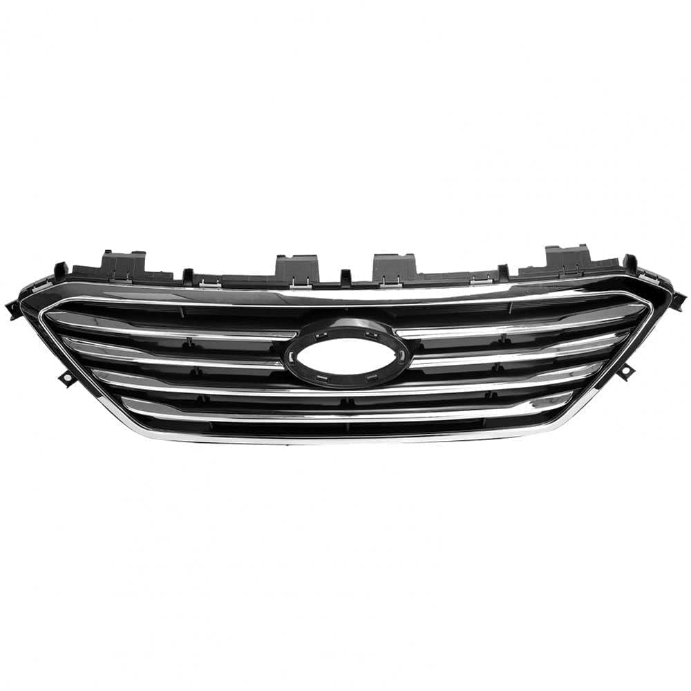 Schwarz Kühlergrill Streifen Für Hyundai Sonata 2015 2016 2017,Frontstoßstange Racing Grill Zubehör von gongxini