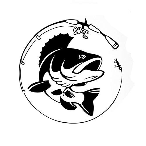 greestick Aufkleber Karpfen 14x14 schwarz by Angler Fisch Carp Sticker Decal Vinyl von greestick