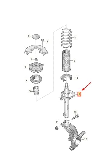 Passend für Audi A3 8V1, 8Vk Stoßdämpfer Vorne Rechts 8V0413023 Original von gtvtrading