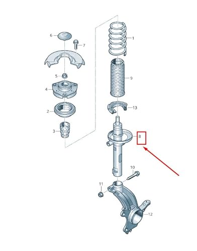 Passend für Audi A3 Sportback 8V Stoßdämpfer Vorne 5Q0413031Ff Original von gtvtrading