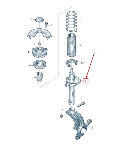 Passend für Audi A3 Sportback 8V Stoßdämpfer Vorne 8V0413031R Original von gtvtrading