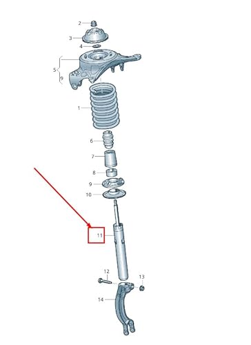 Passend für Audi A4 Allroad B8 Gasdruckstoßdämpfer Vorne 8K0413031Bc Original von gtvtrading
