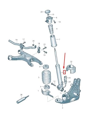 Passend für Audi A4 Avant B8 Stoßdämpfer Hinten Rechts 8K0513035As Original von gtvtrading