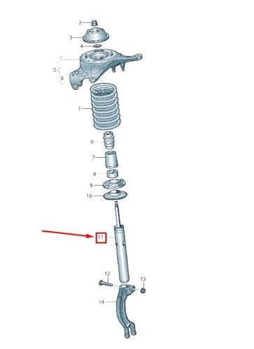 Passend für Audi A4 Avant B8 Stoßdämpfer Vorne Links 8K0413031Cj Original von gtvtrading
