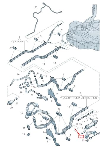 Passend für Audi A4 Avant B9 Halteblech Kraftstofffilter 8W0127411B Original von gtvtrading
