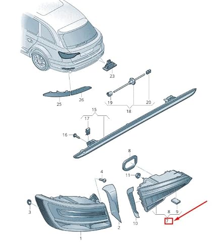 Passend für Audi A4 Avant B9 Heckklappe Rückleuchte Hinten Links 8W9945075Ab Original von gtvtrading