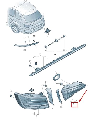 Passend für Audi A4 Avant B9 Heckklappe Rückleuchte Hinten Links 8W9945093E Original von gtvtrading