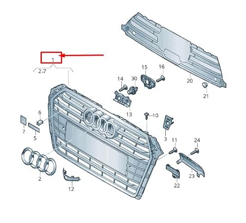 Passend für Audi A4 Avant B9 Kühlergrill 8W0853651Absjz 8W0853651Ab Sjz Original von gtvtrading