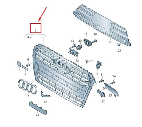 Passend für Audi A4 Avant B9 Kühlergrill 8W0853651Ap Rp5 8W0853651Aprp5 Original von gtvtrading