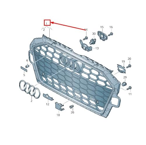 Passend für Audi A4 Avant B9 Kühlergrill 8W0853651Dtt94 8W0853651Dt T94 Original von gtvtrading