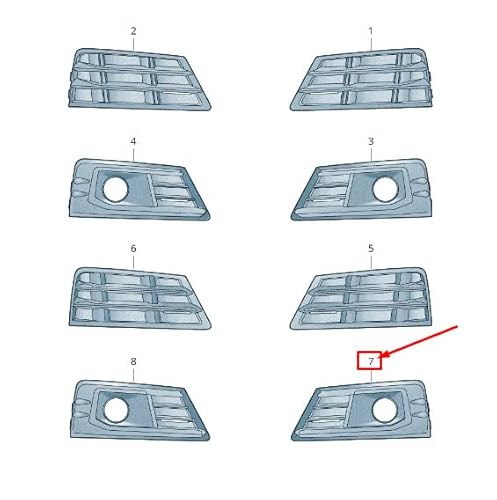 Passend für Audi A4 Avant B9 Luftleitgitter Stoßstange Vorne Links 8W0807681Sfuq Original von gtvtrading