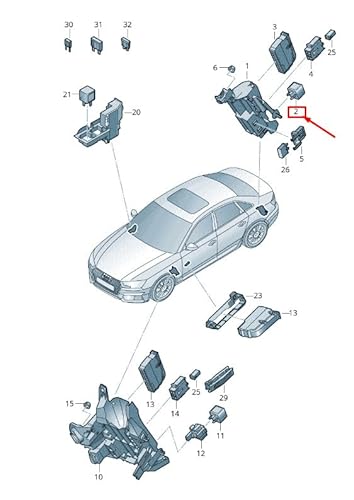 Passend für Audi A4 Avant B9 Relais Windschutzscheibenheizung 8W0907413 Original von gtvtrading