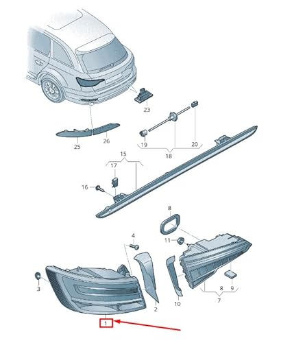 Passend für Audi A4 Avant B9 Rückleuchte Hinten Links 8W9945069Aa Original von gtvtrading