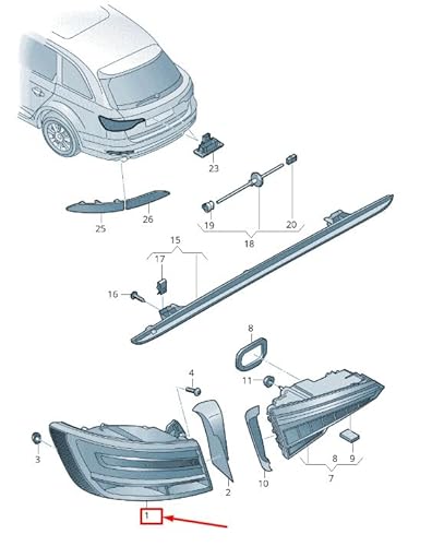 Passend für Audi A4 Avant B9 Rückleuchte Hinten Rechts 8W9945092Ad Original von gtvtrading