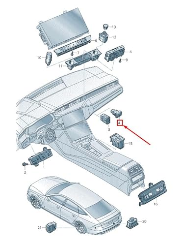 Passend für Audi A4 B9 Einparkhilfe Schalter 8W09415035Pr 8W0941503 5Pr Original von gtvtrading