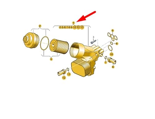 Passend für Audi A4 B9 Ölfilter Mit Flansch 03N115389M Original von gtvtrading