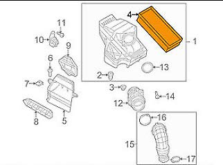 Passend für Audi A5 8T3 Luftfilter 8R0133843D 2.0 Benzin Original von gtvtrading