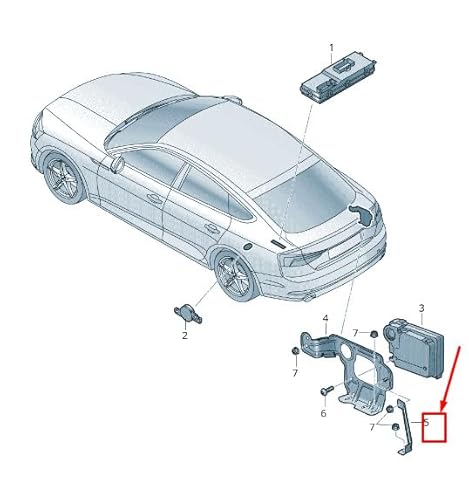 Passend für Audi A5 F5 Halterung Spannungswandler 8W0907585A Original von gtvtrading