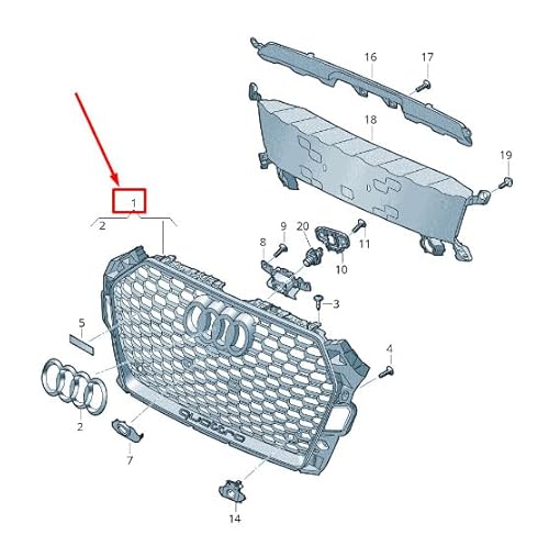 Passend für Audi A5 Sportback F5 Kühlergrill 8W6853651Ak Wjf 8W6853651Akwjf Original von gtvtrading