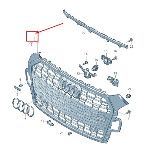 Passend für Audi A5 Sportback F5 Kühlergrill 8W6853651Bgrn4 8W6853651Bg Rn4 Original von gtvtrading