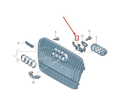 Passend für Audi A6 Avant C7 Kühlergrillhalterung 4G0853231C Original von gtvtrading