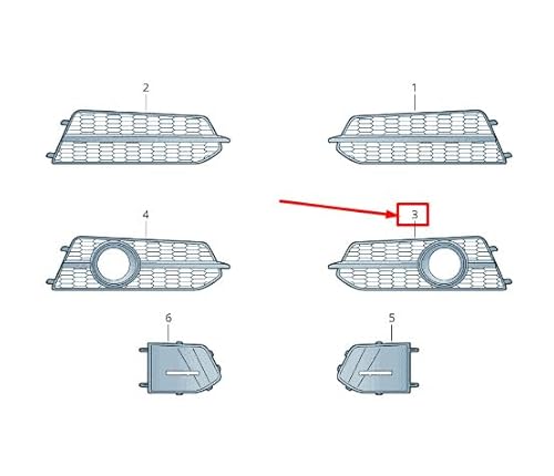 Passend für Audi A6 Avant C7 Luftleitgitter Stoßstange Vorne Links 4G0807647C9B9 Original von gtvtrading