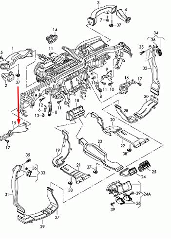 Passend für Audi A6 C7 Armaturenbrett Rechts Luftkanal Rhd 4G2819152 Original von gtvtrading