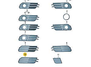 Passend für Audi A6 C7 Frontstoßstange rechts unten Kühlergrill 4G0807682St94 2012 Original von gtvtrading